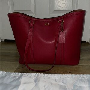 Coach Ruby Red Leather Tote- Final Sale!!